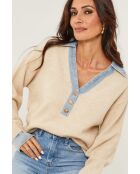 Alessio taupefarbener Pullover