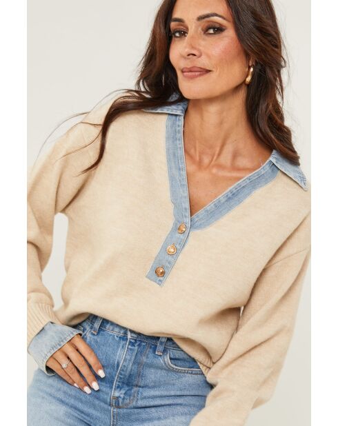 Alessio taupefarbener Pullover