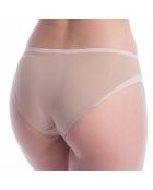 Hipsterslipje van microvezel 50556256 wit en beige