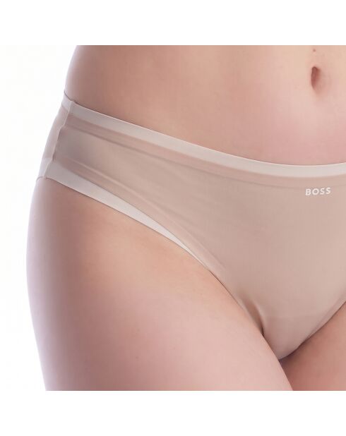 Hipsterslipje van microvezel 50556256 wit en beige