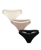 Set van 3 katoenen teenslippers met veelkleurig logo 50510030