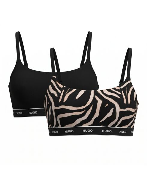 2er-Pack Sportoberteile aus Baumwolle 50545712 schwarz