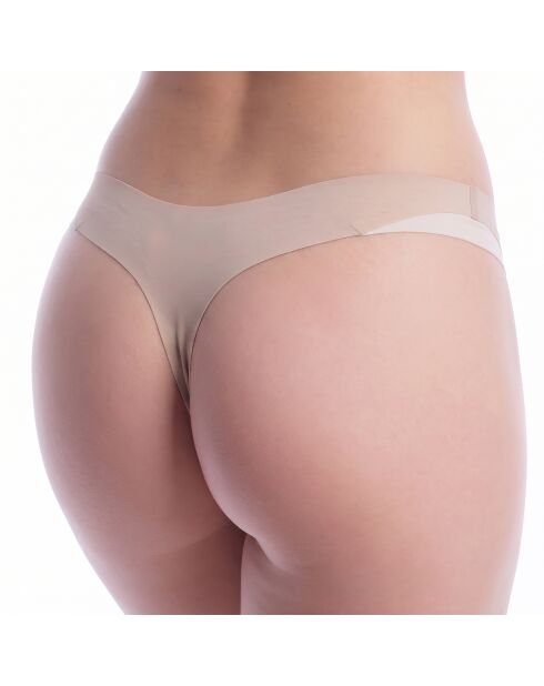 Strickstring 50556244 weiß und beige