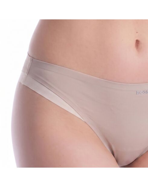 Strickstring 50556244 weiß und beige