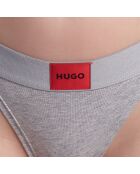 Katoenen string met logo 50492326 grijs