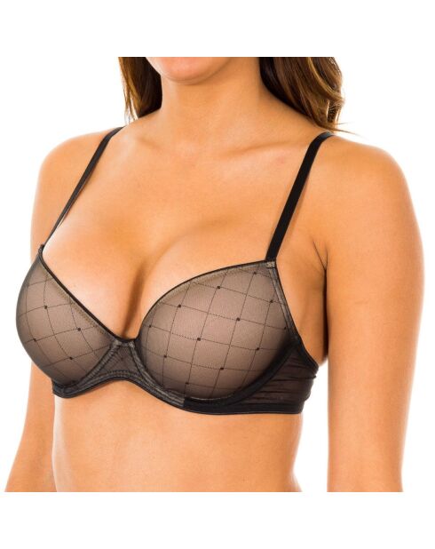 F3693E schwarzer Push-up-BH