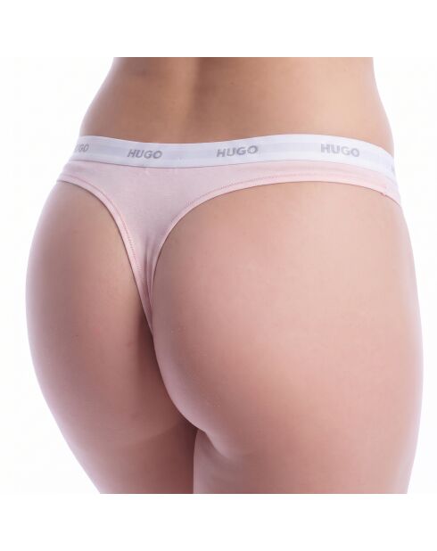 Tanga aus Baumwolle mit Logo 50557101 hellrosa