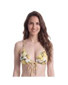 50561313 gelbes gestempeltes Triangel-Bikinioberteil