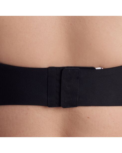 Schwarzer Bralette-BH mit Ösen und Spitze 50540428