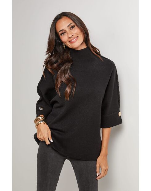 Lorenzo schwarzer Pullover