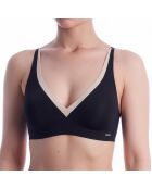 Zweifarbiger BH 50556262 schwarz und beige