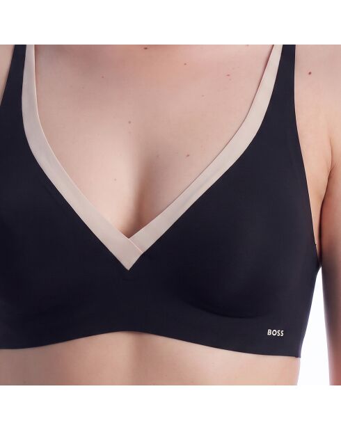 Zweifarbiger BH 50556262 schwarz und beige