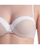 Sujetador de balcón con aros 50556250 blanco y beige