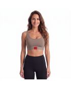 Camiseta deportiva de algodón con logo 50469652 marrón claro