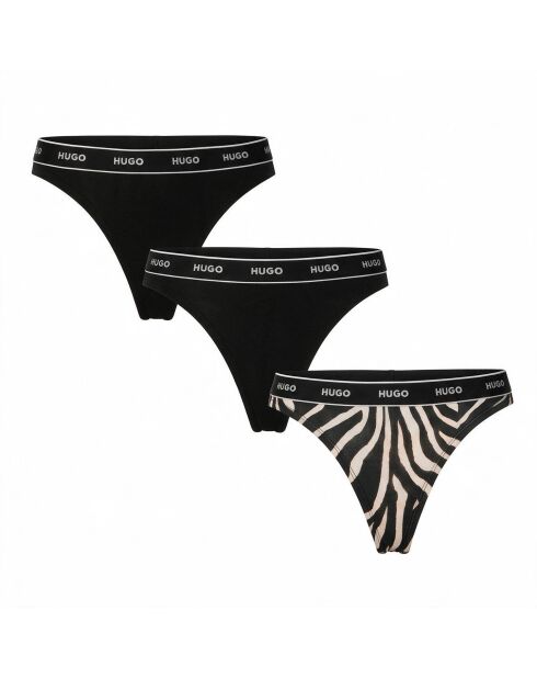 Set mit 3 Tangas 50545703 schwarz