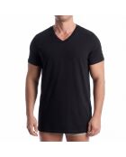 Packung mit 2 schwarzen Tanktops aus Stretch-Baumwolle NP2928O