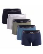 Set van 5 katoenen boxershorts 50531660 zwart veelkleurig