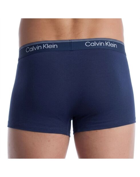 Set van 3 marineblauwe en hemelsblauwe boxershorts van stretch van microvezel NB4409