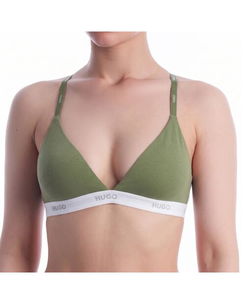Triangel-BH aus Baumwolle 50557093 Olivgrün