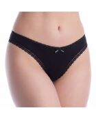 Tanga de microfibra con encaje 50545732 negro
