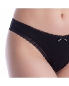 Tanga de microfibra con encaje 50545732 negro