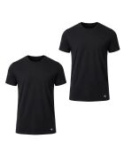 Packung mit 2 schwarzen Tanktops aus Stretch-Baumwolle NP2928O