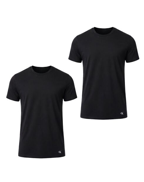 Packung mit 2 schwarzen Tanktops aus Stretch-Baumwolle NP2928O