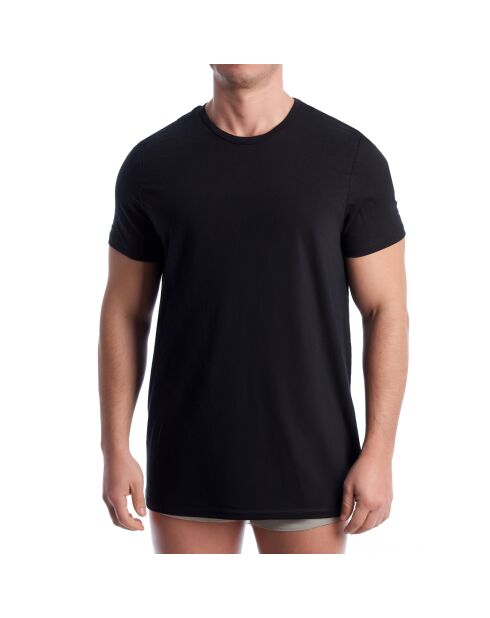 Packung mit 2 schwarzen Tanktops aus Stretch-Baumwolle NP2928O