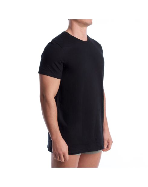 Packung mit 2 schwarzen Tanktops aus Stretch-Baumwolle NP2928O