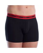Set van 3 katoenen boxershorts 50545674 zwart en rood