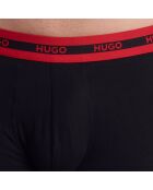 Set van 3 katoenen boxershorts 50545674 zwart en rood