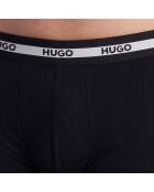 Set van 3 katoenen boxershorts 50545674 zwart en rood