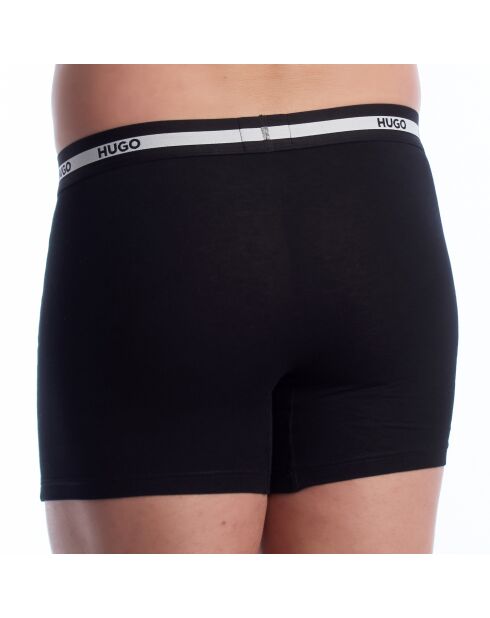 Set van 3 katoenen boxershorts 50545674 zwart en rood