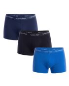 Set van 3 zwarte en marineblauwe boxershorts van stretchkatoen U2664G