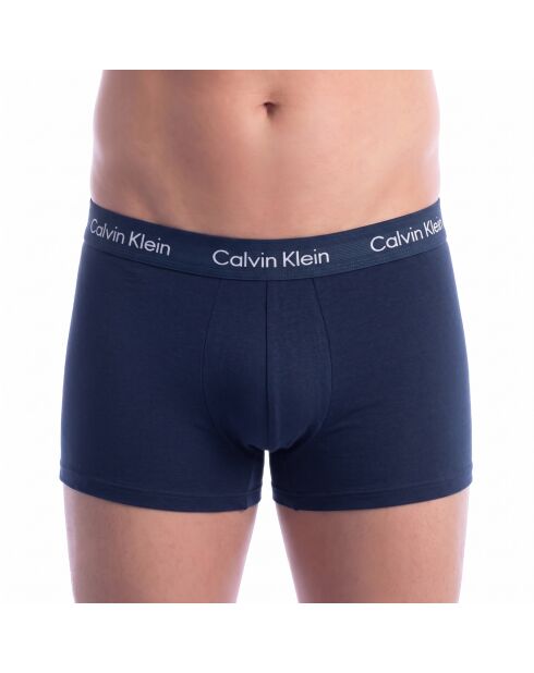 3er-Pack Boxershorts aus elastischer Baumwolle in Schwarz und Marineblau U2664G