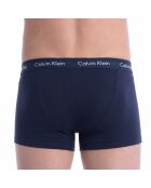 Set van 3 zwarte en marineblauwe boxershorts van stretchkatoen U2664G