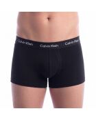Set van 3 zwarte en marineblauwe boxershorts van stretchkatoen U2664G