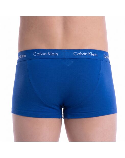 Set van 3 zwarte en marineblauwe boxershorts van stretchkatoen U2664G