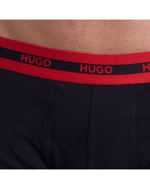 Set van 3 elastische boxershorts van katoen 50492375 zwart en veelkleurig