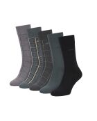 Set van 5 paar katoenen hoge sokken 50547921 veelkleurig