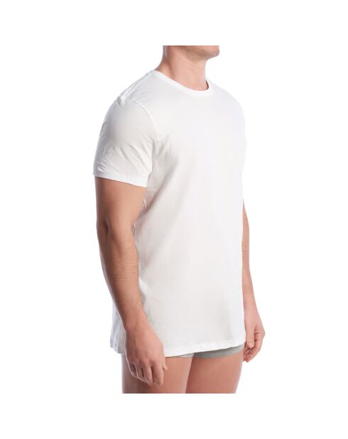 Packung mit 3 weißen NB4051 Baumwoll-Tanktops