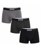 Set van 3 boxershorts van biologisch katoen 50549832 zwart en grijs