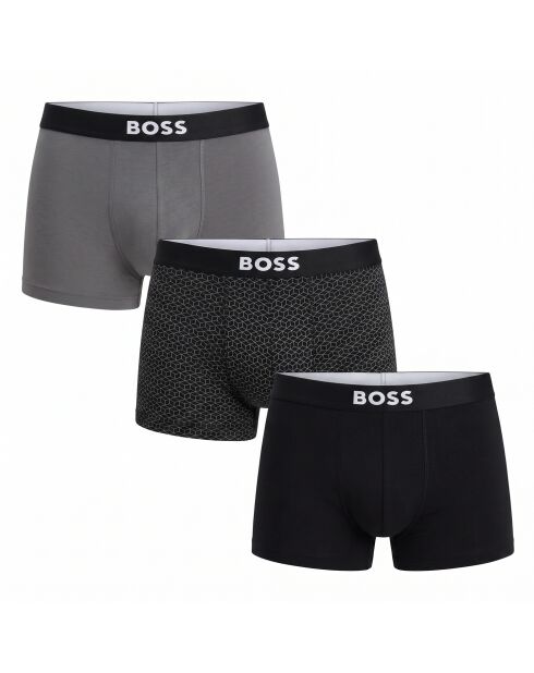 3er-Pack Boxershorts aus Bio-Baumwolle 50549832 schwarz und grau