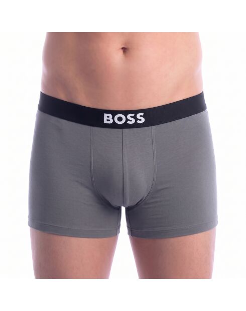 Set van 3 boxershorts van biologisch katoen 50549832 zwart en grijs