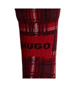 3er-Pack Wadenmittelsocken 50546682 schwarz und rot