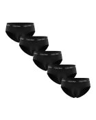 Packung mit 5 schwarzen Slips aus Stretch-Baumwolle NB2876A