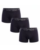 Packung mit 3 schwarzen kurzen Boxershorts aus Baumwolle NB4002A