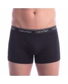 Packung mit 3 schwarzen kurzen Boxershorts aus Baumwolle NB4002A