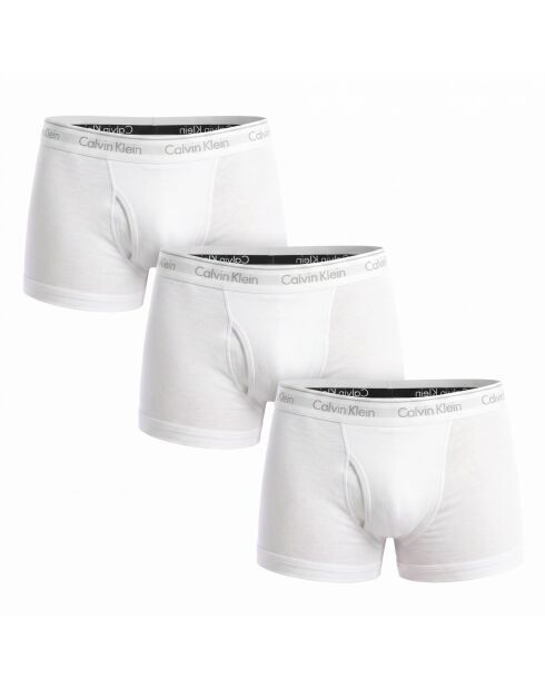Packung mit 3 weißen kurzen Boxershorts aus Baumwolle NB4002A