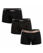 Set van 3 katoenen boxershorts 50554443 zwart en beige